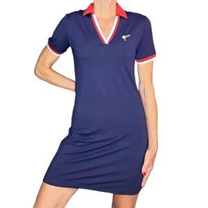The Pickleball Highlife Women's Retro Performance Dress Navy Size: XS NWT